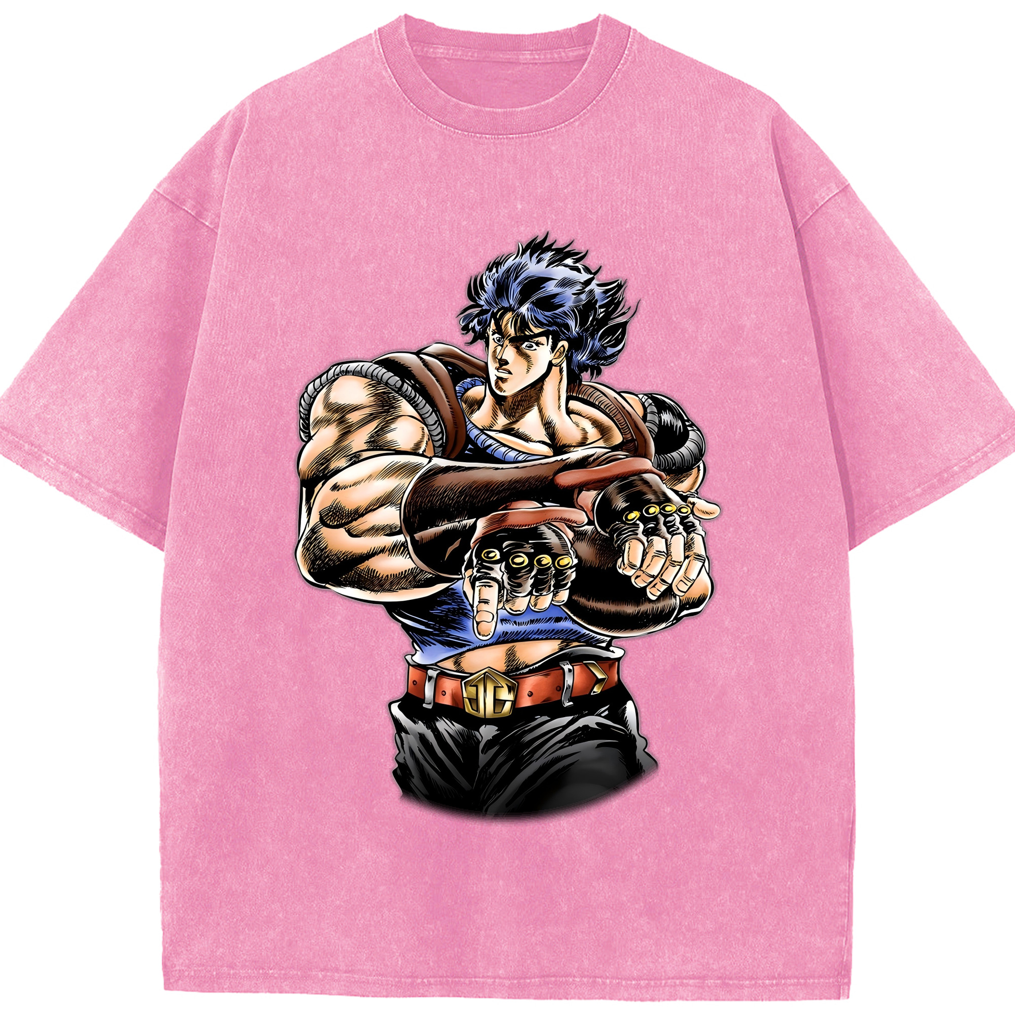 （画像用） ジョジョの奇妙な冒険 /ジョナサン?ジョースター JoJo's Bizarre Adventure Jonathan Joestar 綿100% ヴィンテージ風 半袖Tシャツ（フロントプリント）